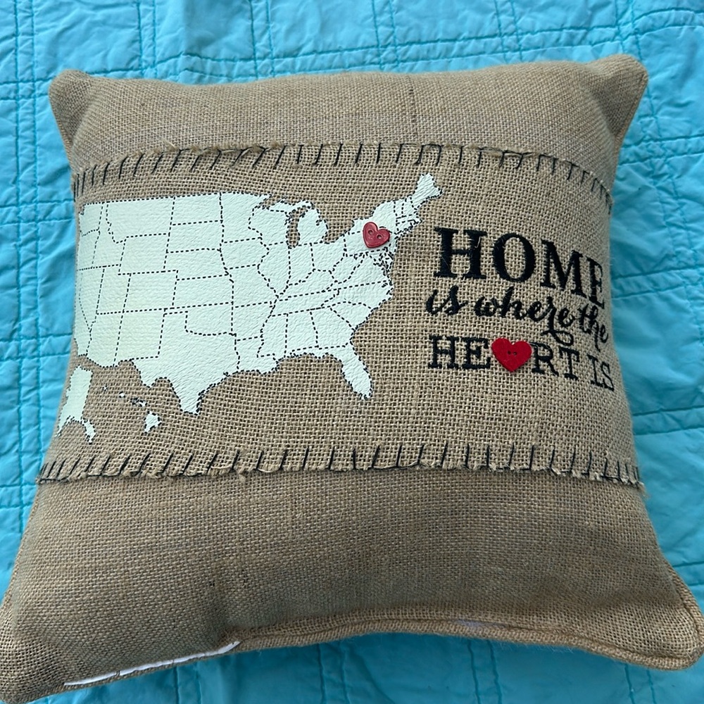 Home is where the heart is pillow
